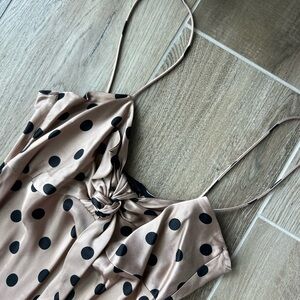 Zara Polka Dot Spaghetti Strap Dress